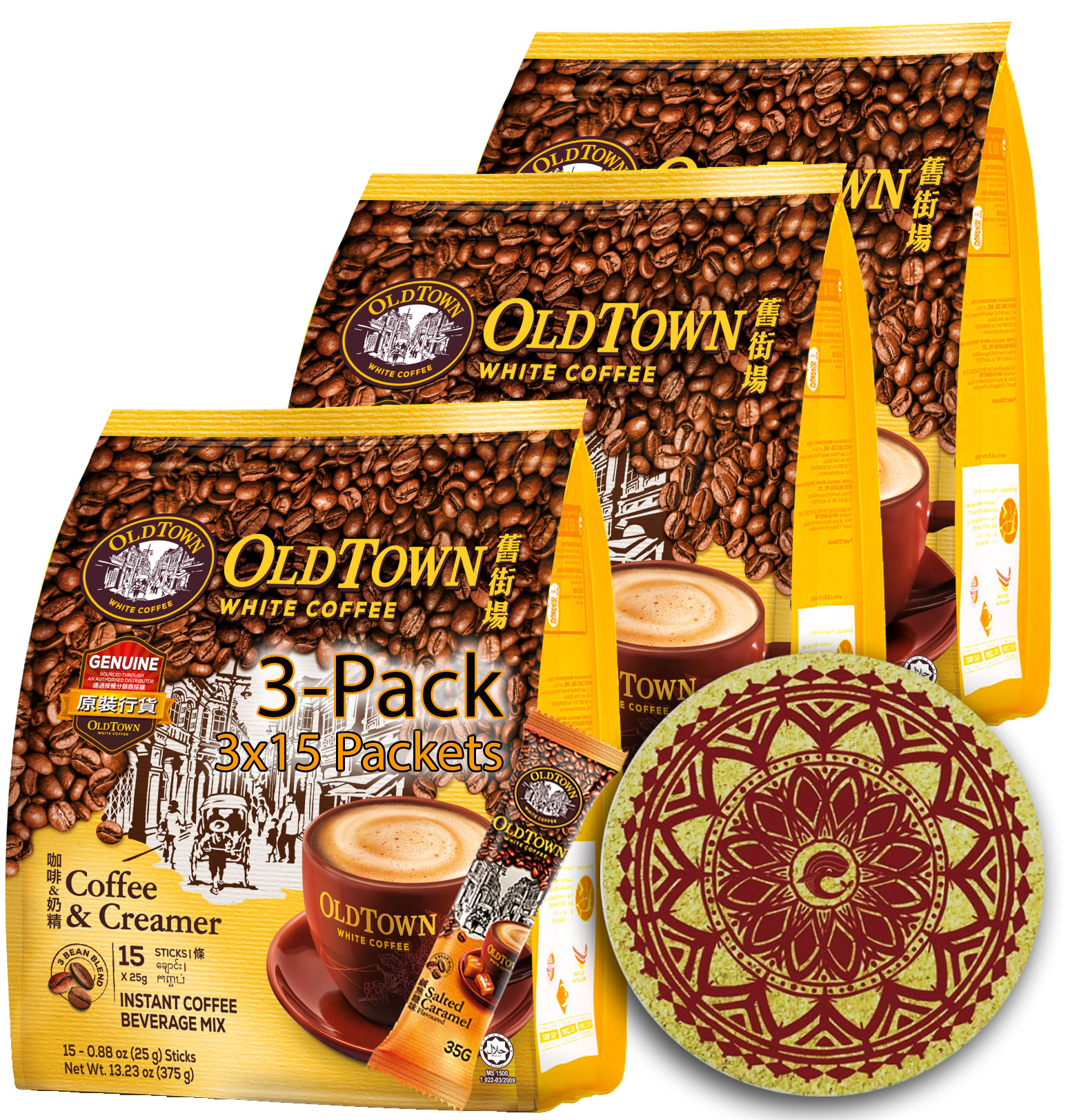(Coffee & Creamer) OLDTOWN White Coffee Asian Instant Coffee 3/5/6/10/20 Packs
