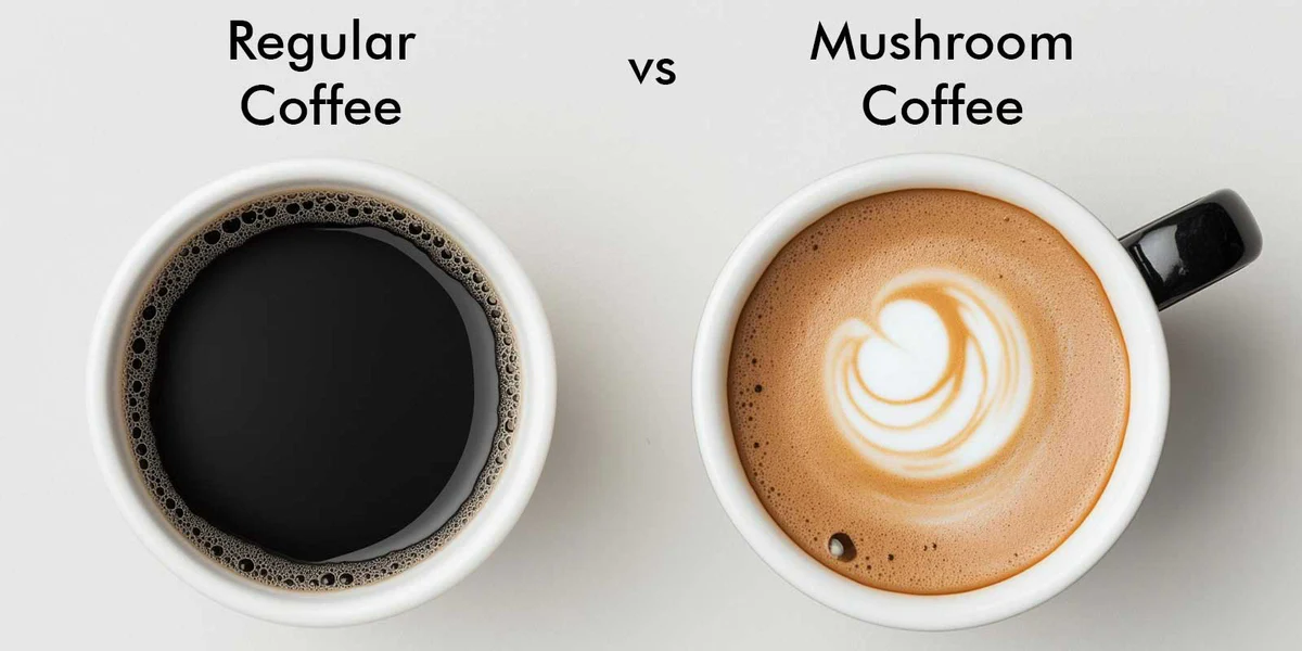 mushroom coffee vs regular coffee